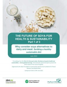 Front cover photo of the report : the future of soya for health and sustainability