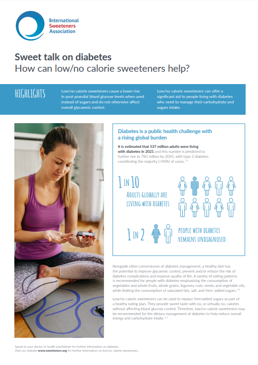 sweeteners and diabetes fact sheet