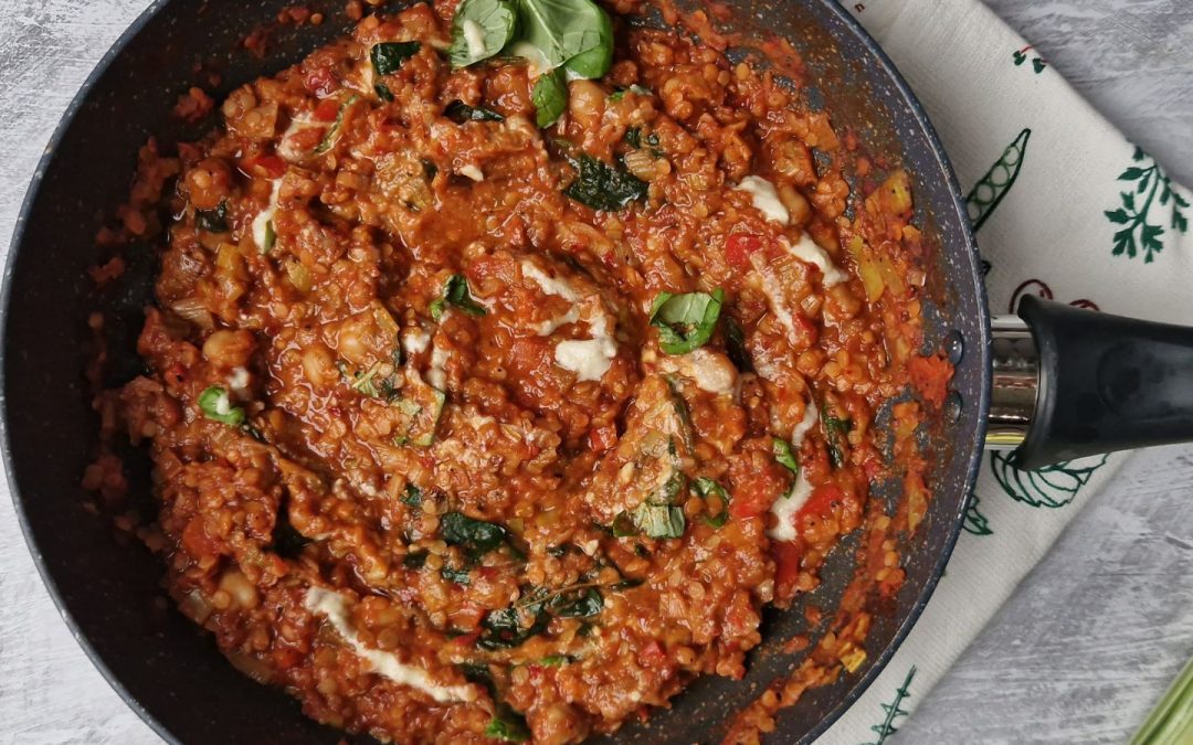 harissa lentil chickpeas