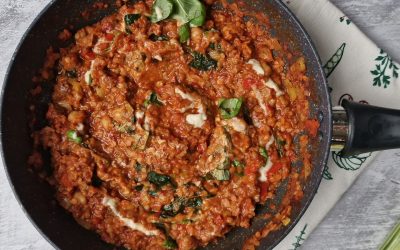 Spiced Harissa Lentil and Chickpea Bowl